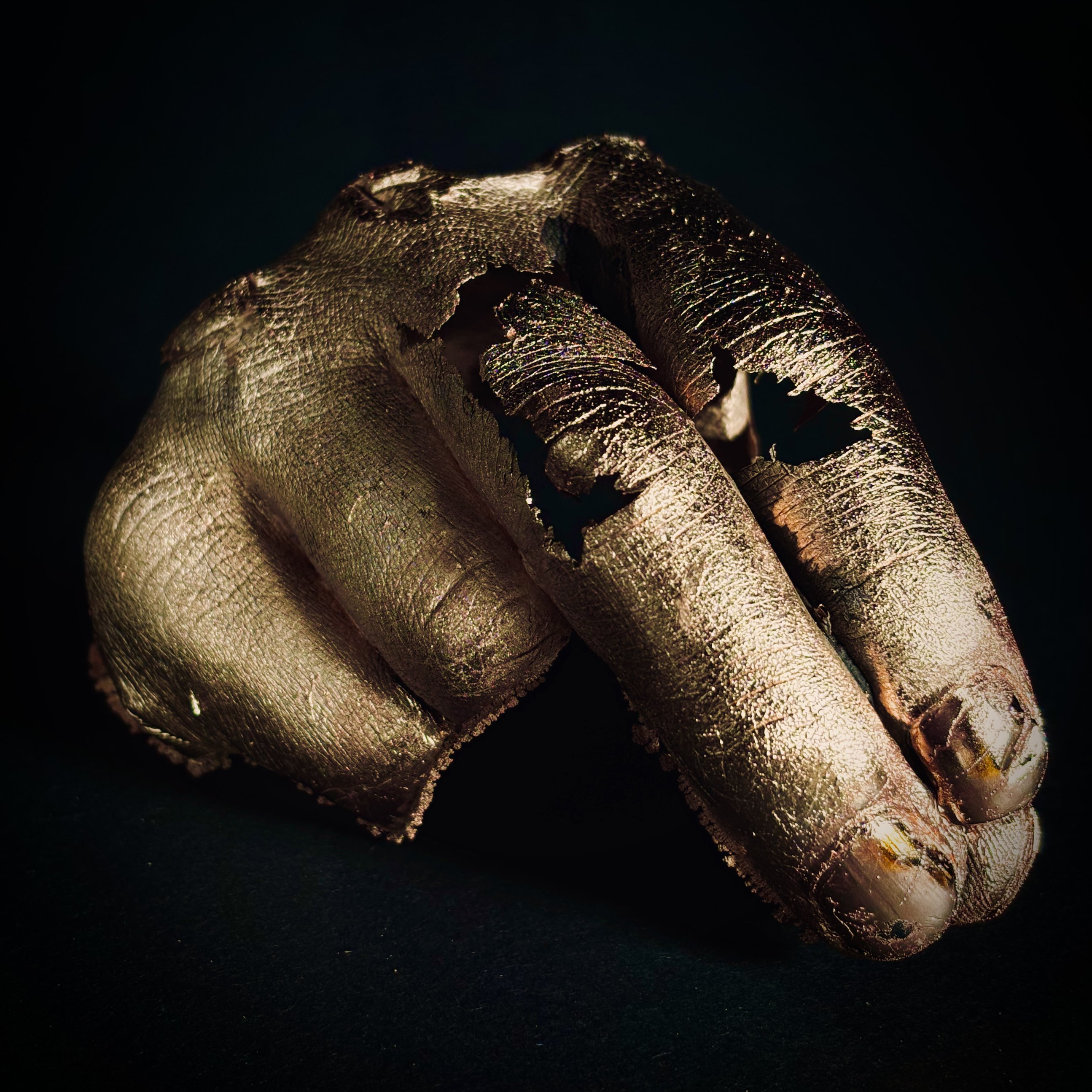 Unframed grown copper sculpture