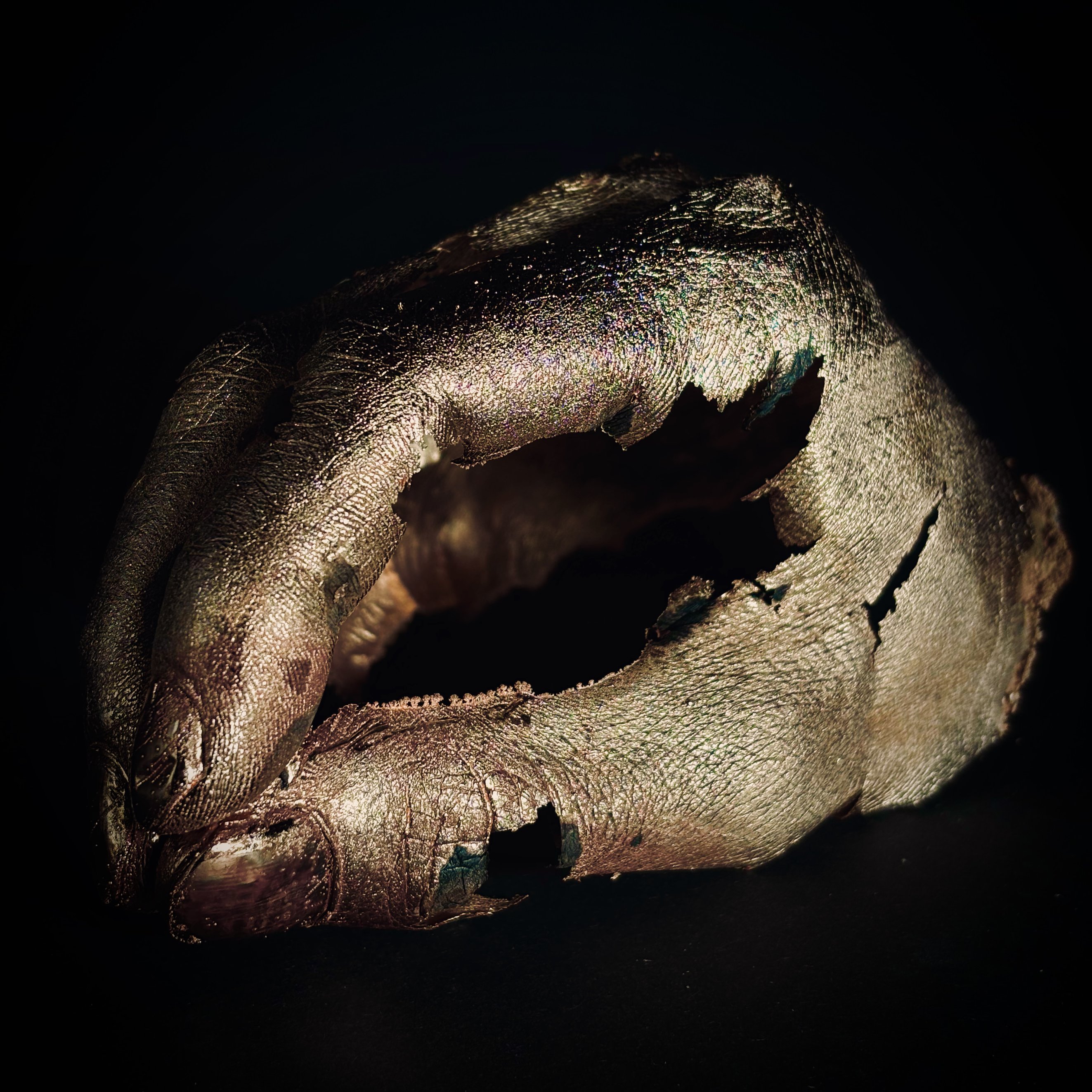 Unframed grown copper sculpture